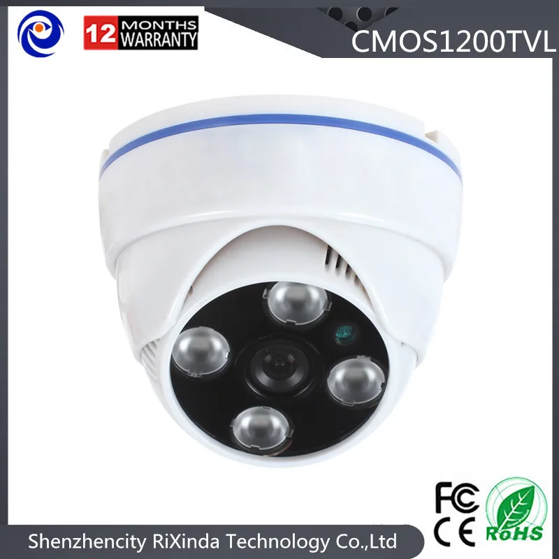 Free Shipping Small White Plastic Dome Security Camera HD1200TVL CMOS