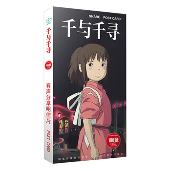 

180pcs/Set Anime Hayao Miyazaki Spirited Away Paper Postcard/Greeting Card/Message Card/Christmas and New Year gifts