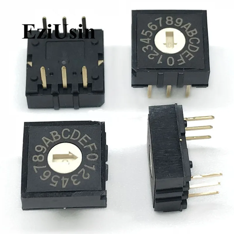 0-F 16 Rotary Coding Knob Switch DIP 6pins no Shank 3:3 PCB Switching RH3AF-16R-V-B 6p | Обустройство дома