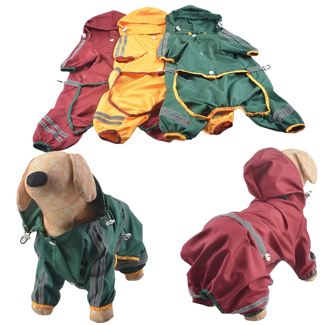 Pet Dog Clothes Dog Raincoat Pet Clothing Apparel Safety Reflective