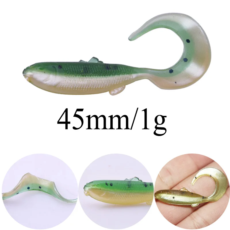 50 unids/lote Volumen de cola cebos de cebo 4,5 cm 1g Artificiais suave señuelo Señuelos de pesca para iscas pesca WD254 50 unids/lote Volumen de cola cebos de cebo 4,5 cm 1g Artificiais suave señuelo Señuelos de pesca para iscas pesca WD254