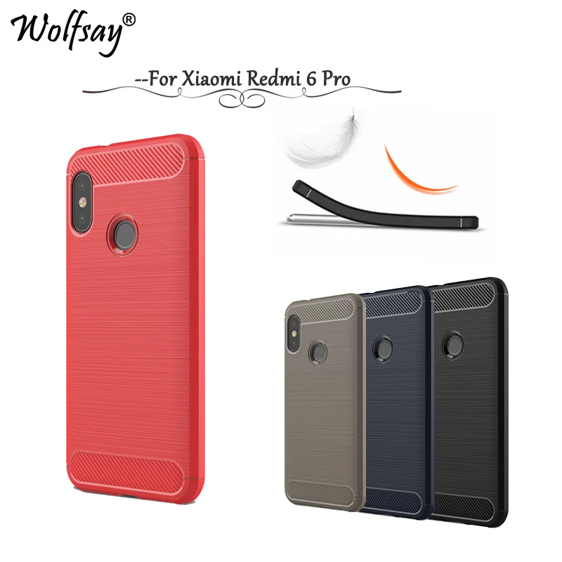 

Xiaomi Redmi 6 Pro Case Mi A2 Lite Cover Soft TPU Brush Rubber Phone Case For Xiaomi Redmi 6 Pro Shell For Xiaomi Mi A2 Lite