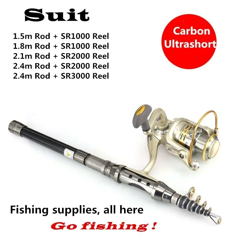

Carbon Fishing Rod Metal Spinning Reel Set Feeder Throwing Value Ultra Short Section Telescopic Ultralight Casting Peche Carp