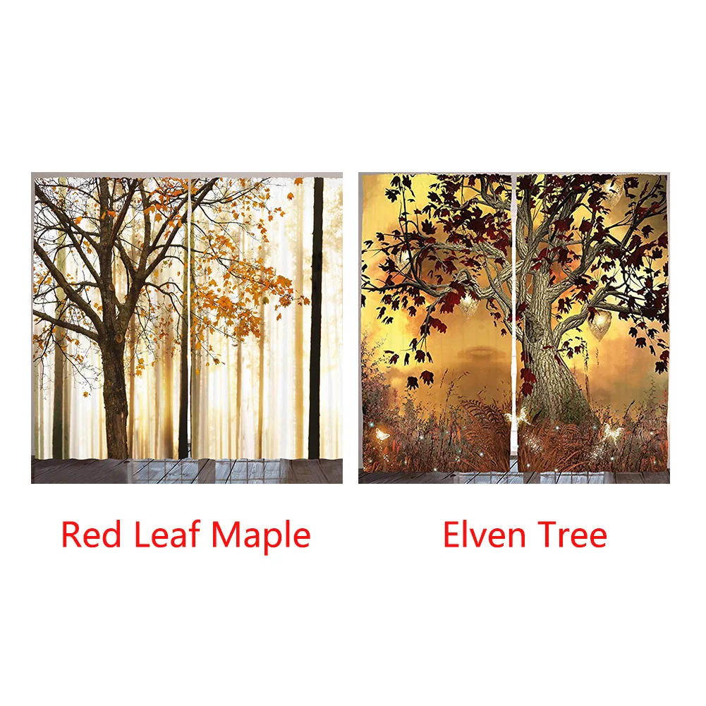 

Polyester 3D Decorative Unique Window Drapes Home Bedroom Digital Printing 2 Panel Set Modern Curtain Living Room Shading