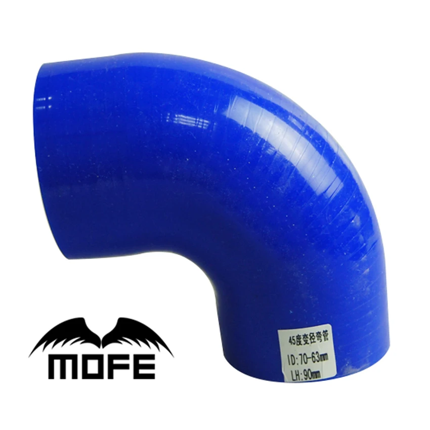 Blue Elbow 2.5/" 63mm 4-ply Silicone Coupler Hose Turbo Intake Intercooler AC
