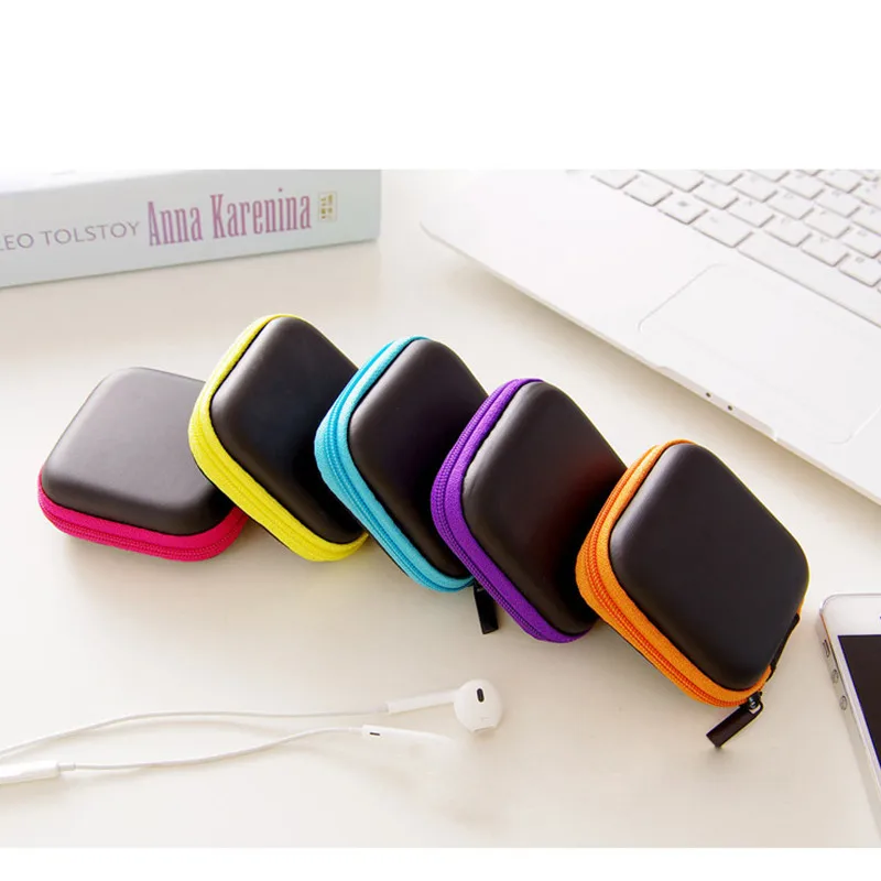 

Mini Data Cable Headset Protect Storage Case Cover Portable Pouch Earphone Zipper Cable Hard Disk Drive Bag Case