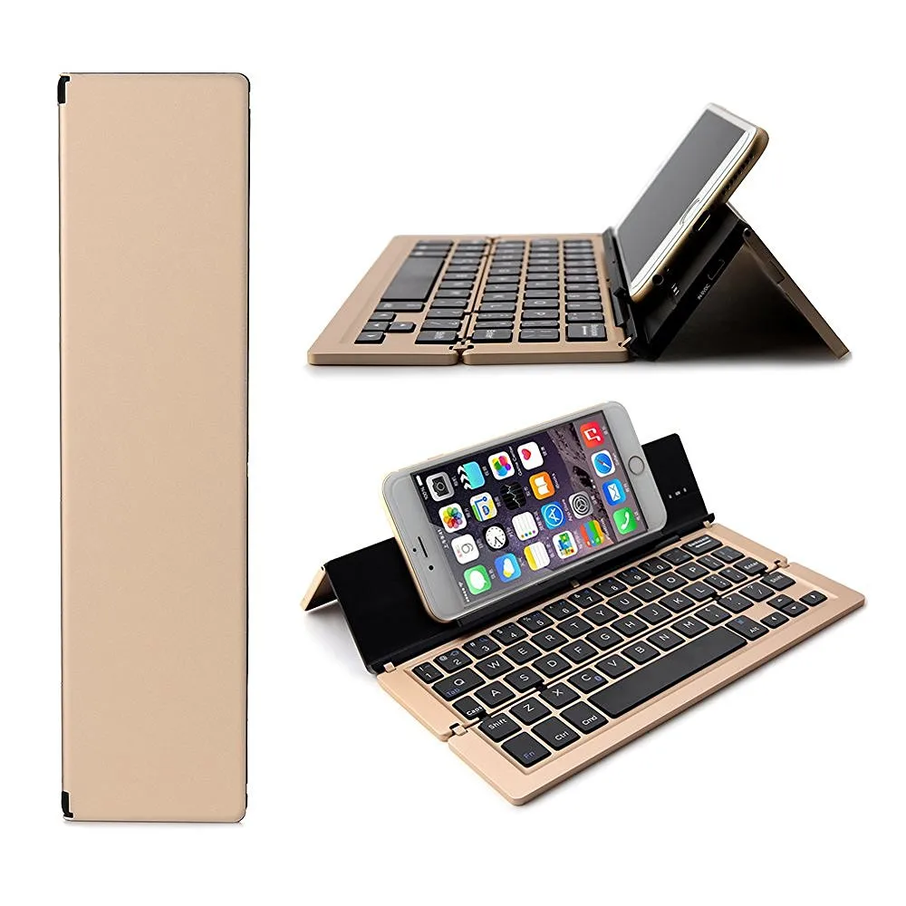 Складная Беспроводная клавиатура Bluetooth 3 0 из алюминиевого сплава для iPad iPhone Samsung