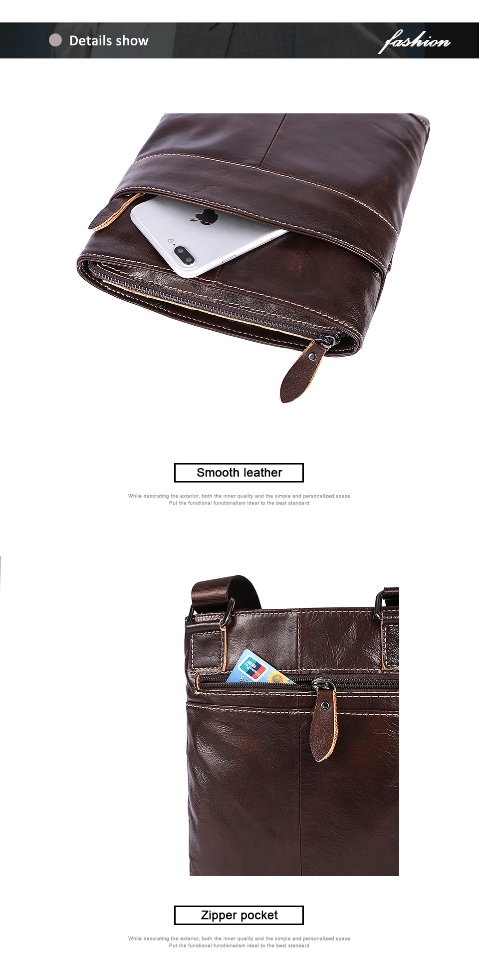  Genuine Leather Men Bag Men Messenger Bags Fashion ipad Flap Crossbody Bags Small Casual Men's Leather Shoulder Bag Man (7)