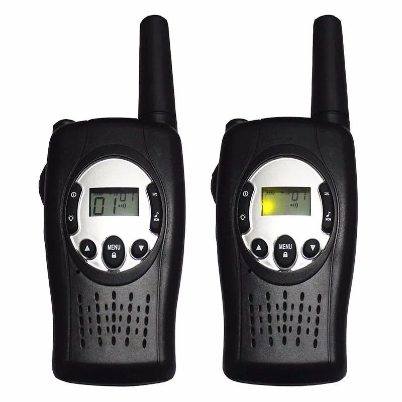 2pc T088 Crank dynamo walkie talkies wind up 2 way radio pair FRS GMRS portable radios