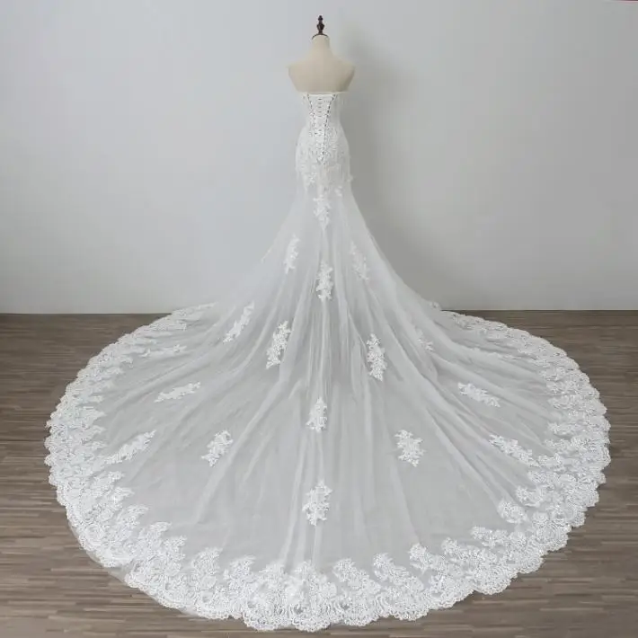 Vestido De Noiva Cut-Out Lace Свадебные платья Русалочки Сексуальная Милая Свадебные платья Свадебное платье