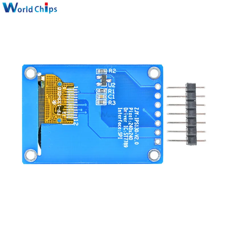 1,3 дюймов ips HD TFT ST7789 Водительская подушка безопасности 240*240 SPI Связь 3,3 V Напряжение 4-провод SPI Интерфейс полный Цвет ЖК-дисплей OLED Дисплей "сделай сам"