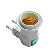 E27 гнездовая розетка для адаптера штепсельной вилки ЕС с переключателем управления включения-выключения питания