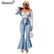 Популярные длинные хлопковые джинсы с завышенной талией на молнии и оборками в стиле пэчворк, Модные Винтажные джинсовые штаны, обычные штаны