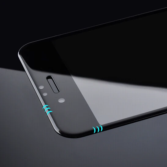 9H 3D изогнутое углеродное волокно мягкий край закаленное стекло для iPhone 6 6S Plus