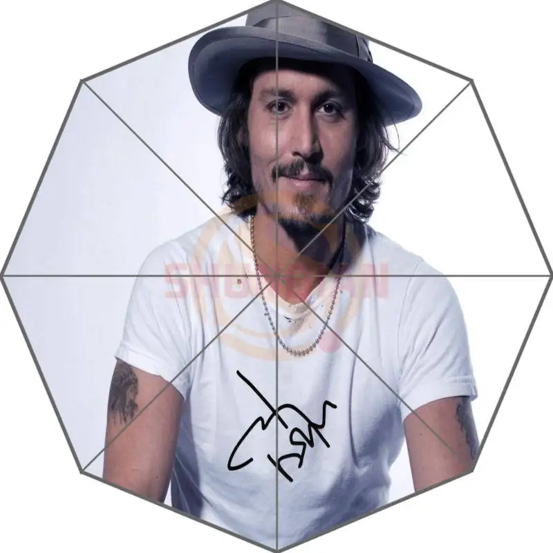 

Star Johnny Depp Custom Nice New Best Design Portable Fashion Stylish Useful Foldable Umbrella Good Gift Idea!Free Shipping