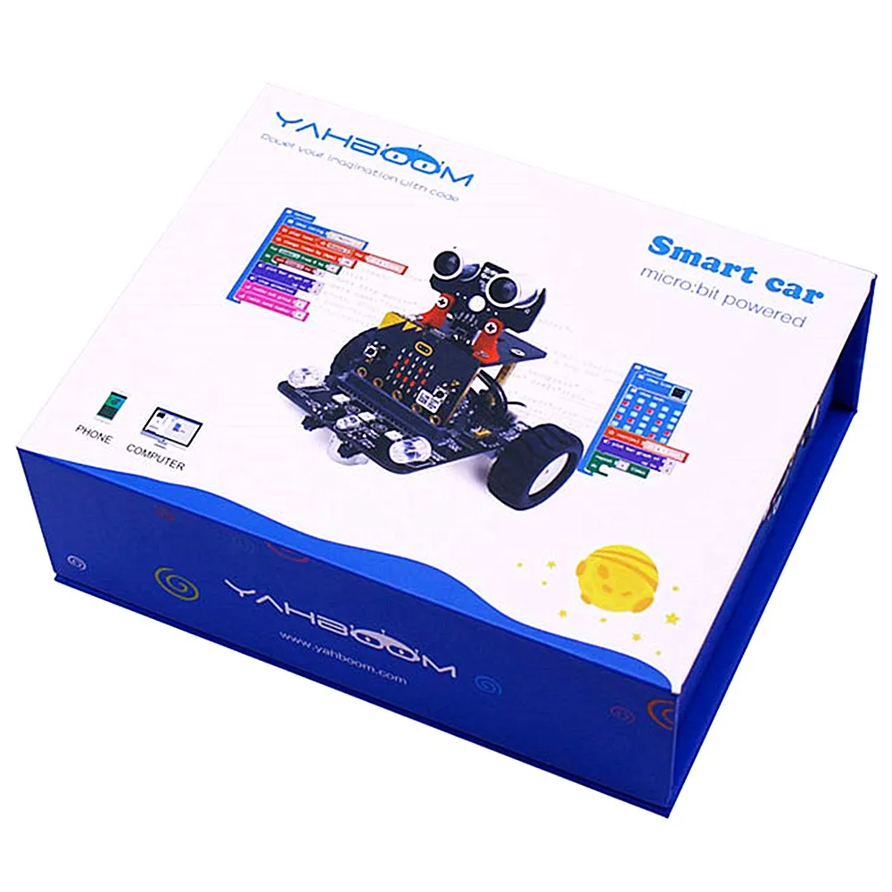 Micro:bit умный автомобиль робот комплект Microbit графическое Программирование