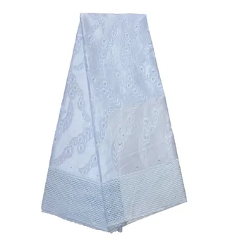 

2019 Modern Design African Cotton Lace Fabric for Clothing Fine Quality Nigerian Lace Fabric HA59-1