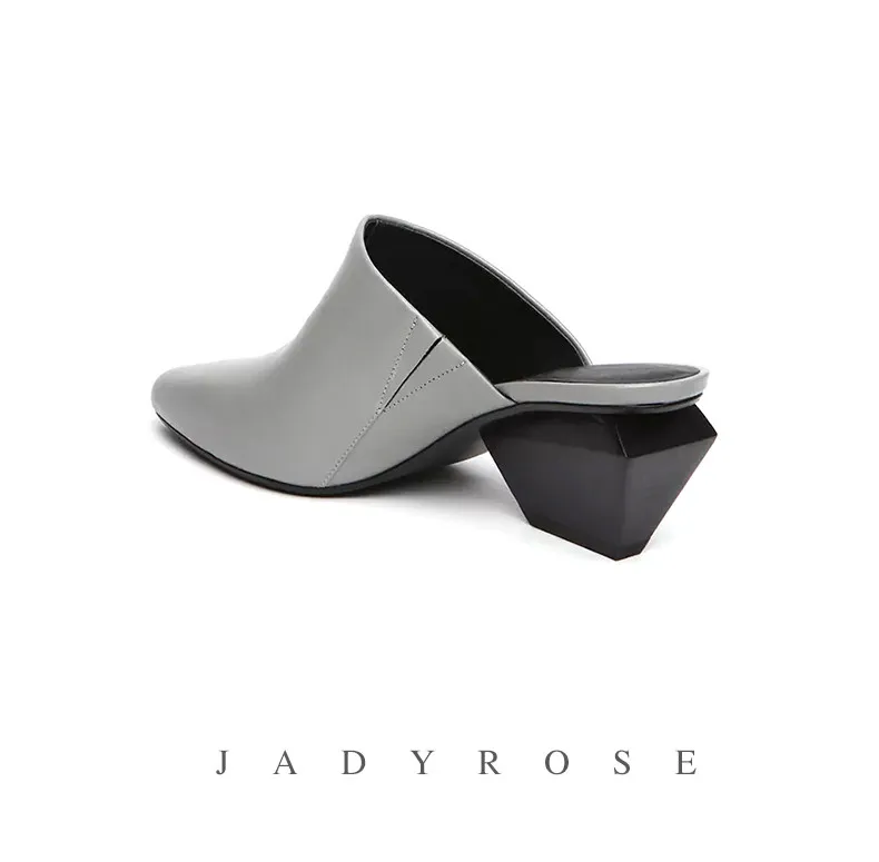 Jady Rose/Новинка года; шлепанцы; серые сандалии-гладиаторы; женские сандалии с острым носком; Необычные шлепанцы на высоком каблуке; женская обувь на День святого Валентина