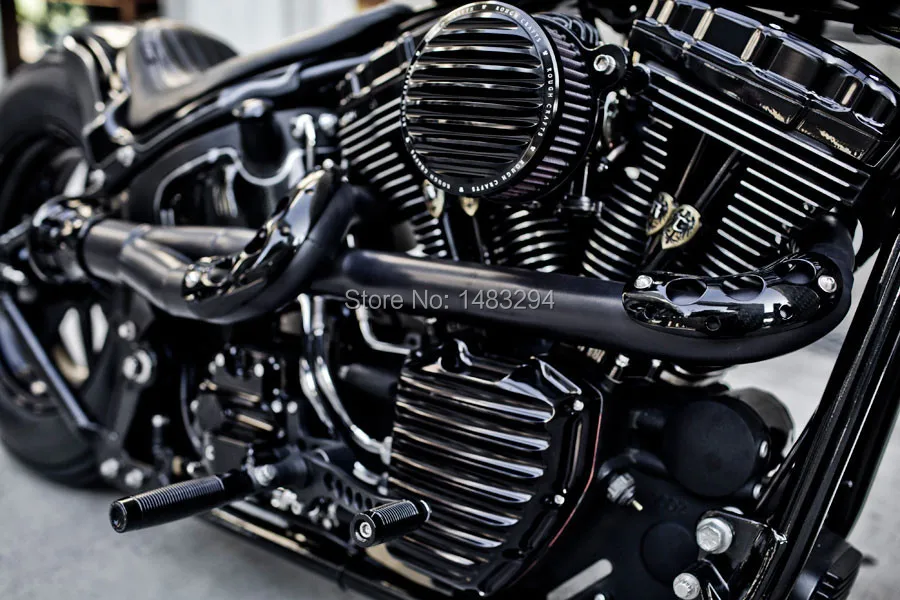Черные грубые поделки, Алюминиевые Подножки, подножки для ног, подходят для Harley Sportster XL883 1200 48 72 Dyna Fat Boy Softail