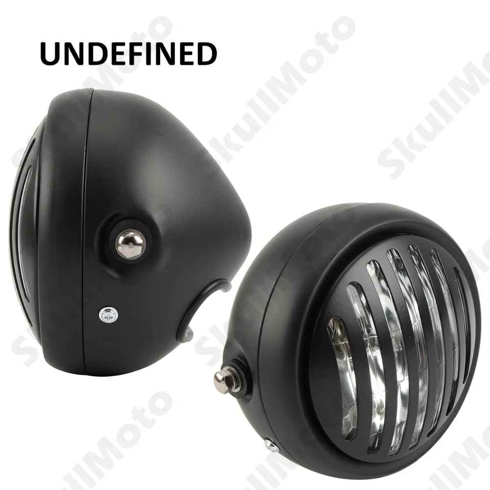 

Universal 6 1/2" Motorbike Grill Front Headlight Lamp 35W Custom Black Clear For Most Types Of Motorcycle UNDEFINED