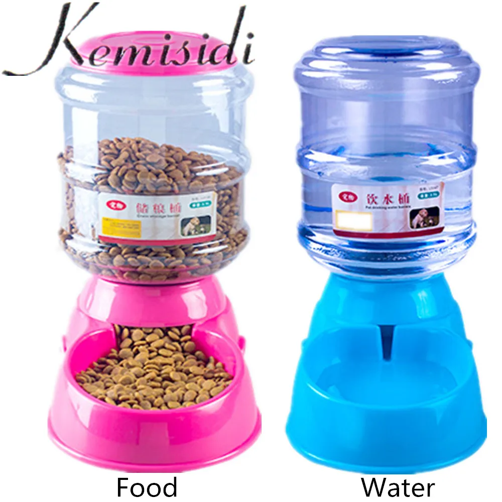 KEMISIDI Pet Feeder Dog Automatic Food Water Feeder For ...