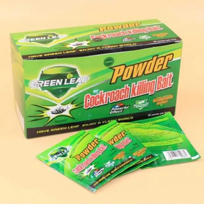 10 упаковок Зеленый лист порошок тараканов убийца приманки отпугиватель ловушка для борьбы с вредителями LXY9
