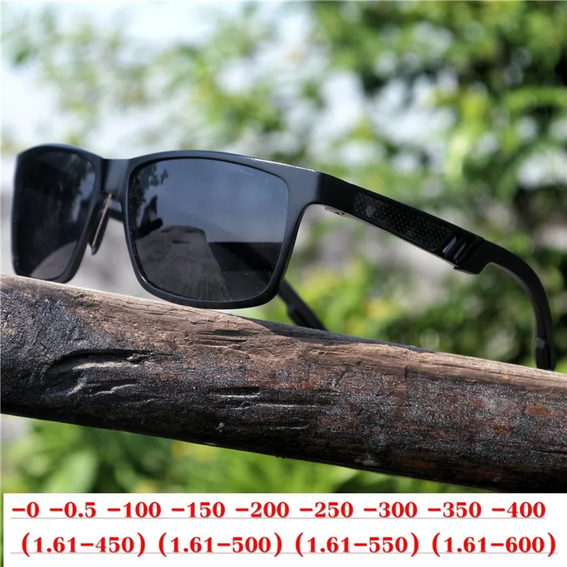 Vintage Retro Sunglasses Men Polarized Minus Prescription Myopia Sun Glasses for Driving UV400 Square Male NX | Аксессуары для