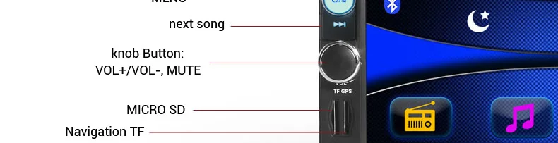 2 Din gps-навигация Авторадио автомобильный Радио мультимедийный плеер камера Bluetooth Mirrorlink Android рулевое колесо стерео аудио