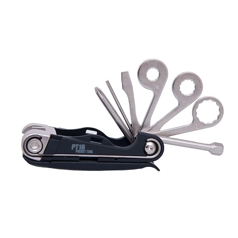  Multifunction PT16 Bike Repair Pocket Tool kits Mini Portable Bicycle Tool Set Hex Spoke Wrench Mou