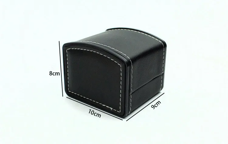 Топ часы с кожаным ремешком коробка одна черная коробка для хранения часов модные часы и подарочные коробки для браслетов Чехлы W007
