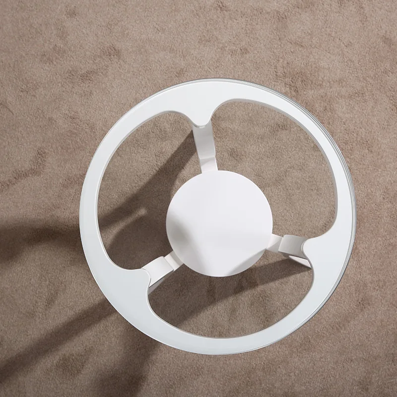 2018new Round minimalist modern wooden end table suitable for the living room solid wood tea table white antique furniture M257