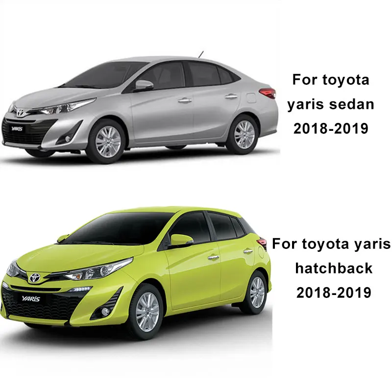 Хромированная передняя противотуманная фара для toyota yaris хэтчбек седан ABS внешние части для toyota yaris аксессуары YCSUNZ