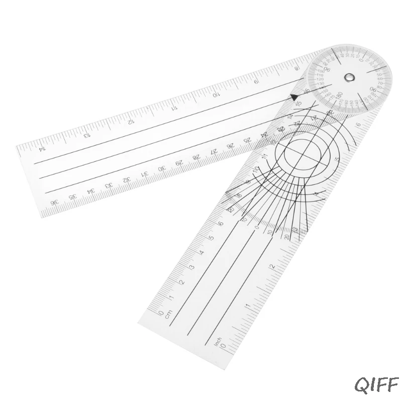 

Userful Multi-Ruler 360 Degree Goniometer Angle Medical Spinal Ruler CM/INCH Mar28