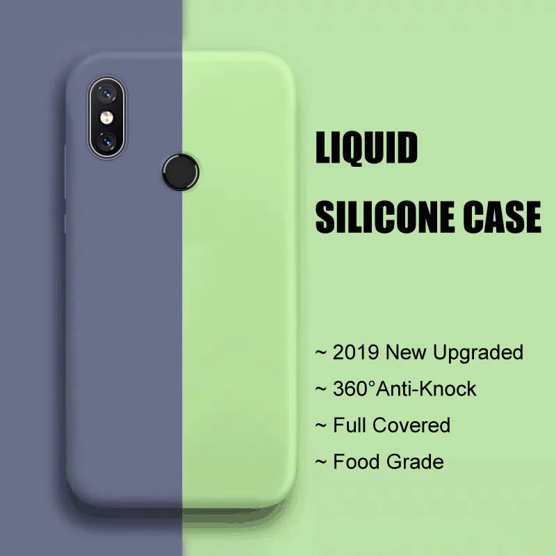 

Xiaomi Mi 8 Lite Case Full Protector Cover For Xiomi Xiaomi Mi 8 Mi8 Pro Food Grade Liquid Silicone Phone Case Soft Cover