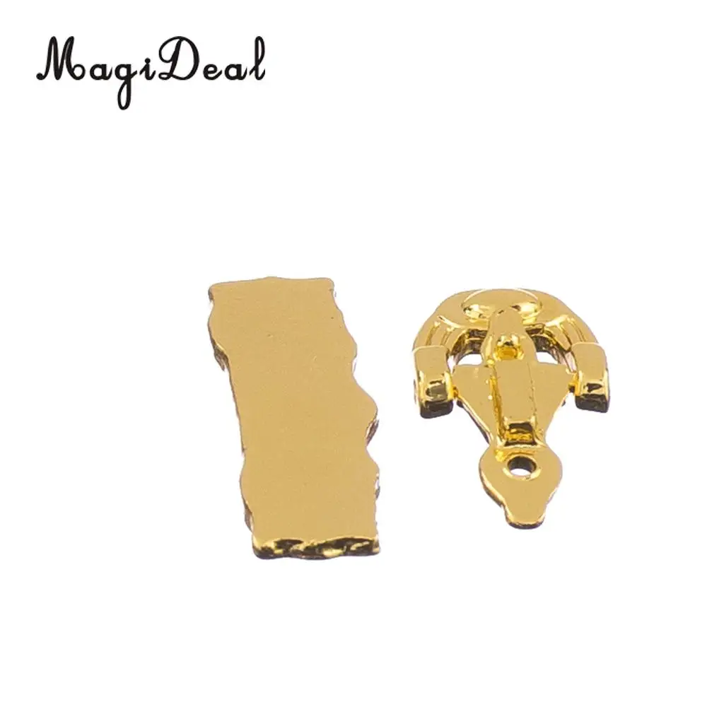 MagiDeal High Quality 1Set 1/12 Scale Dolls House Miniature Furniture Door Knocker Mail Slot Letter Box for Acce Kids Toys Gold
