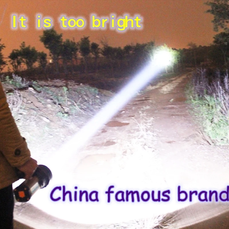 High quality rechargeable built in battery usb handed Lamp Powerful led searchlight 500 meters flashligh for
