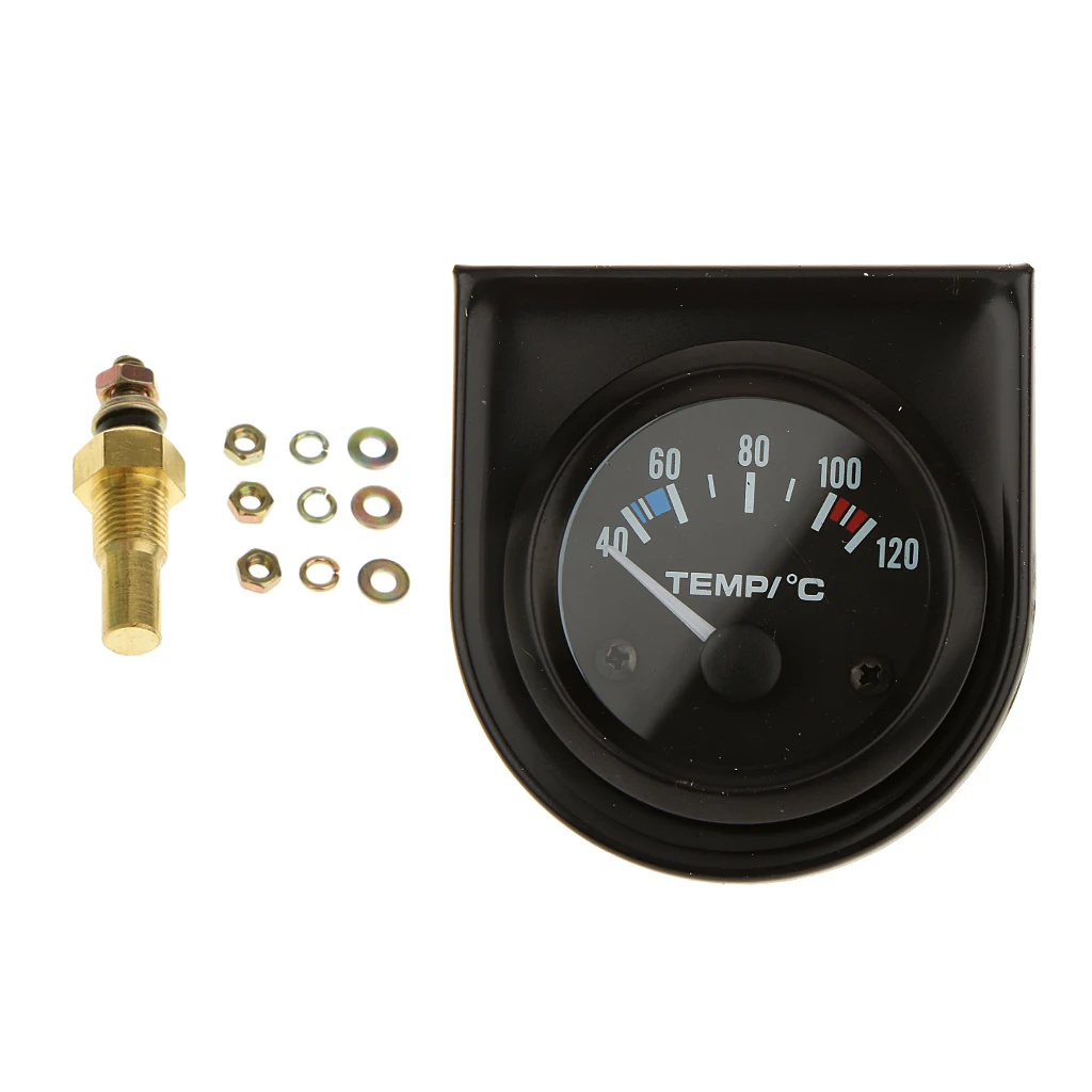 2' 52mm Digital LED Electronic Water Temp Temperature Gauge Black Car Accessories