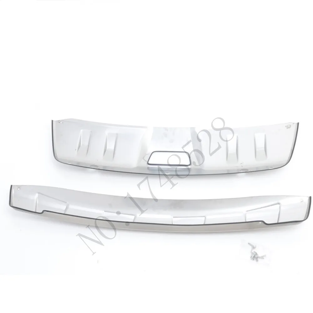 

For Nissan X-TRAIL 2014 2015 2016 Front + Rear Bumper Protector Skid Plate Cover with hole Stainless Steel Car Accessories