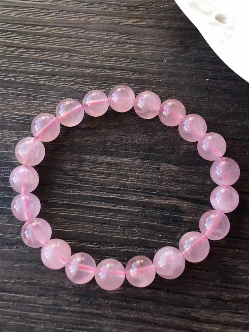 

9mm Madagascar Natural Rose Quartz Bracelet Women Gift Stretch Crystal Fitness Stretch Pink Round Beads Bracelet Jewelry AAAAA