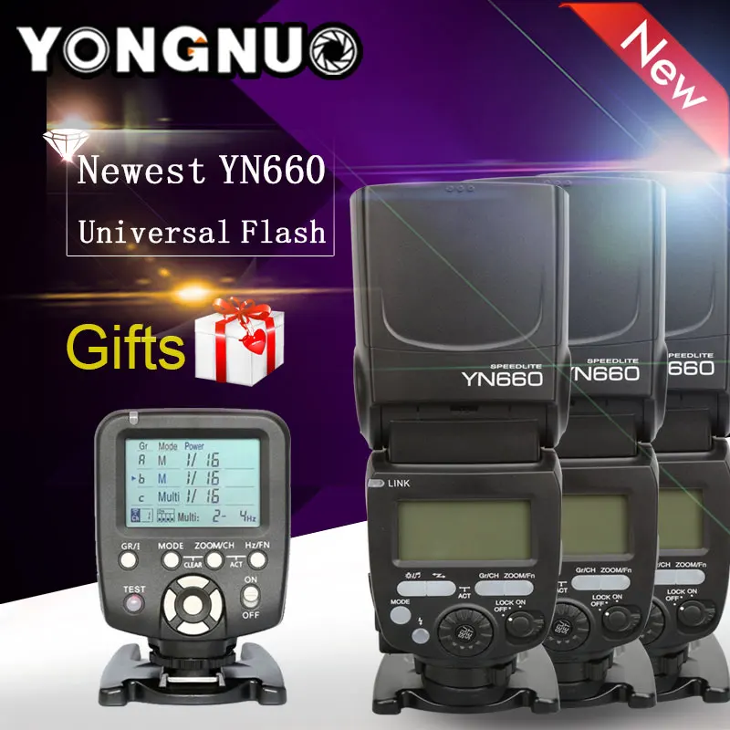 Сохранить! YONGNUO GN66 Мастер Вспышка Speedlite с Передатчик для Canon Nikon RT 2.4 Г Беспроводной