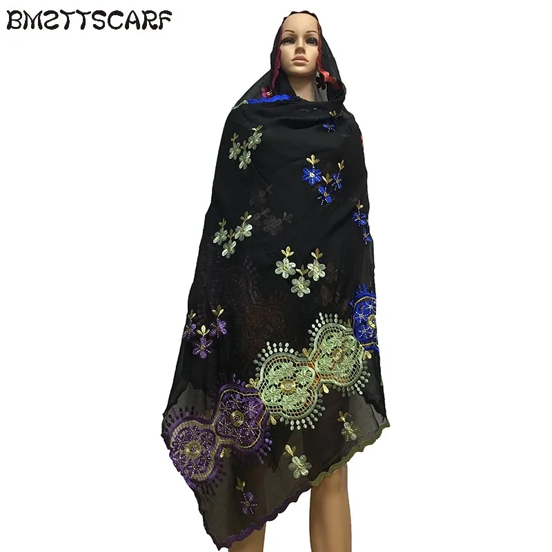 

2019 New African Women Scarfs soft cotton HEADSCARF big size scarf for shawls wraps BM621