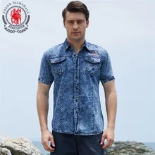 Модные брендовые повседневные мужские рубашки хлопок Для мужчин однотонный Цвет Мужская, с коротким рукавом, топы, Большие европейские размеры: Лидирующий бренд