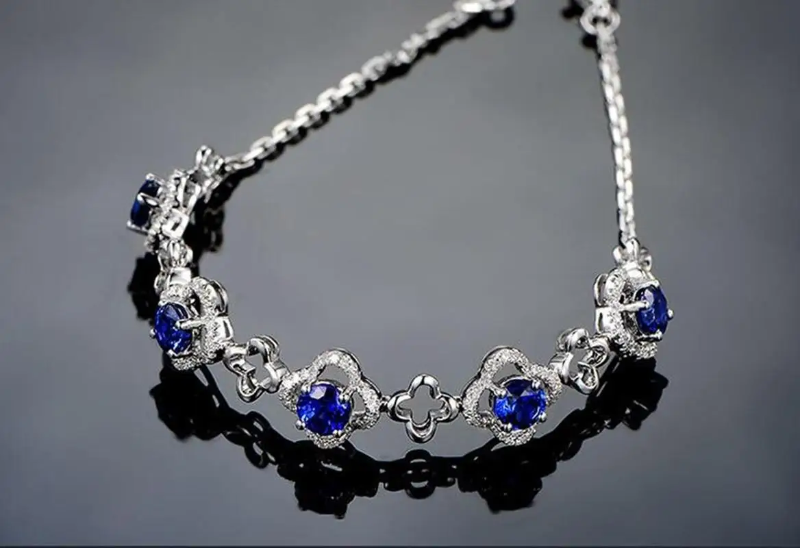 Sangdo женщина девушка мода изысканный браслет элегантный моделирование Ocean Blue Crystal