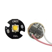 5 шт./лот кри-10 Вт XML XML2 L2 теплый белый 3500 К Фонарик светодиодный с 16 мм Star база+ 5-режим 3,7 V Драйвер