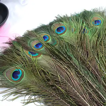 

50 PCS por atacado 40-45 cm 16-18 "penas bonitas do pavão natural olhos para roupas DIY decoração