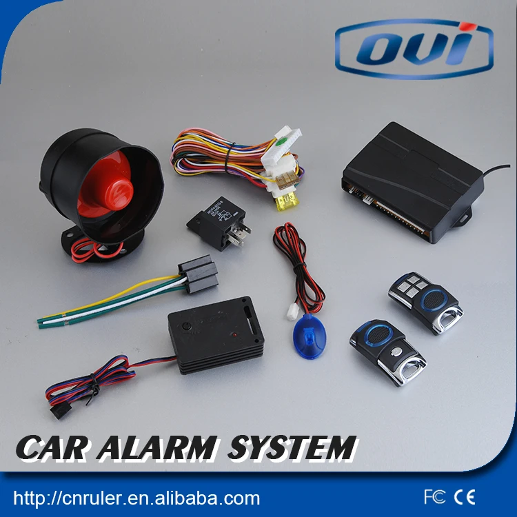 car sercurity alarm system with 2 pcs remotes AW010 one unit control