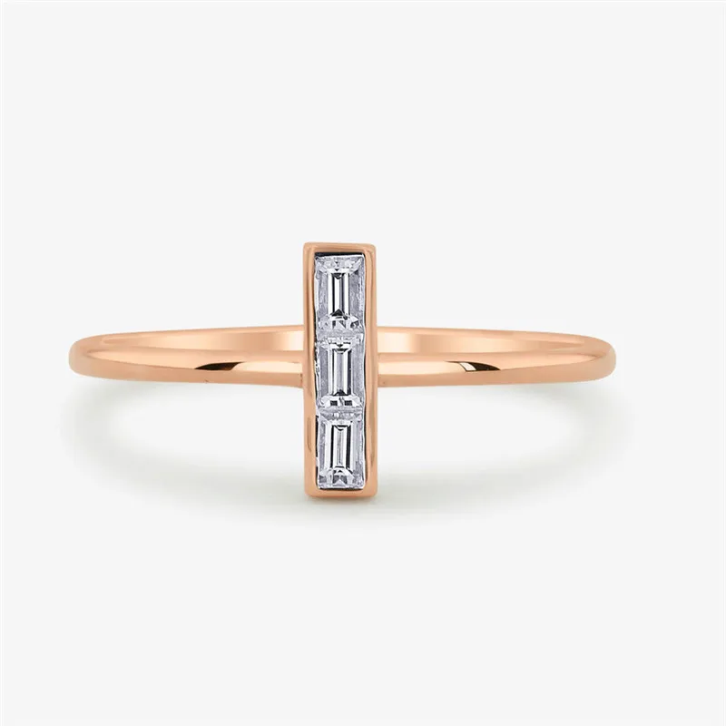 YOBEST 2019 Rose Gold Color Anti-allergy Smooth Simple CZ Stone Wedding Couples Rings Bijouterie for Man Woman Gift