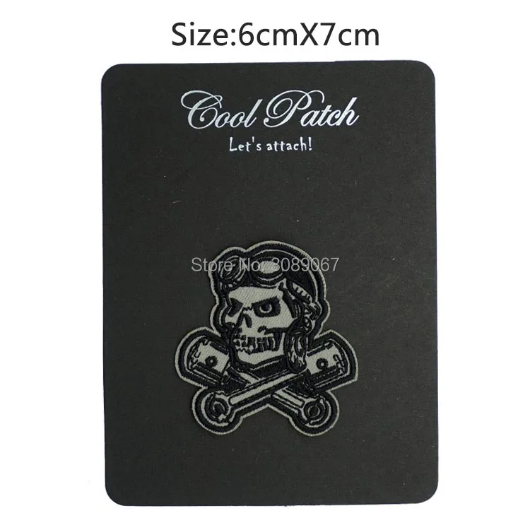 

SKULL PILOT PISTONS ROCKABILLY HOT ROD biker horror goth punk emo retro Jacket Back Motorcycle Biker Vest Iron On Patch Highway