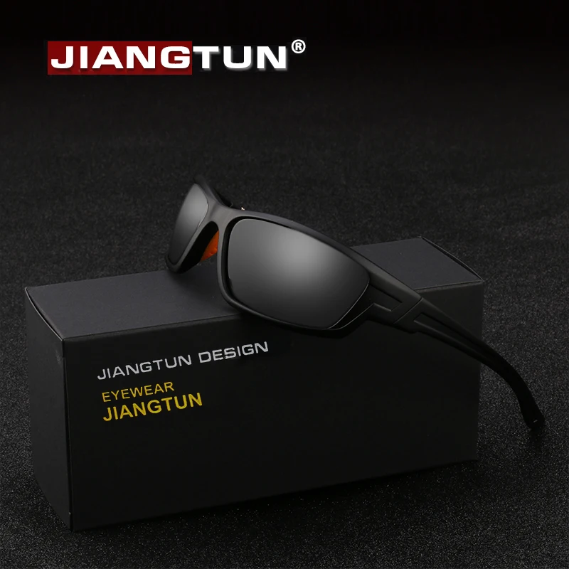 

JIANGTUN TR90 100% Polarized Sport Sunglasses Men Driving fishing Sun Glasses UV400 Outdoor Hiking Outdoor Shades Eyewear JT8701