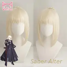 【anihut】alter saber парик fate grand order косплей Синтетический